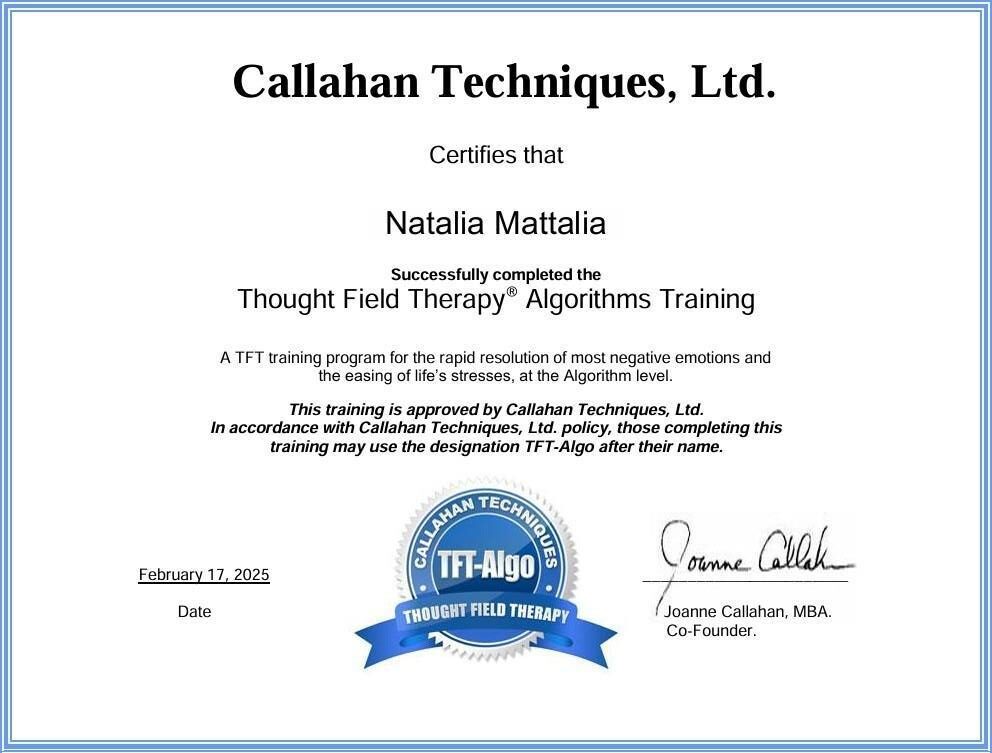 Certificado Callahan